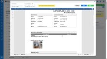 A screenshot of a job card image on a Form Builder form.